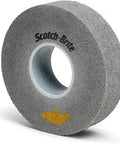 Scotch-Brite EXL PRO Deburring Wheel 8 Inch By 2 Inch By 3 Inch Fin Finish Heavy Duty Abrasive For Quick Burr Removal And Sharp Edges
