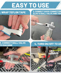 Steps for using Beefy 3/8 Inch Quick Connect Ball Valve Kit For Pressure Washer Hose, Stainless Steel Construction