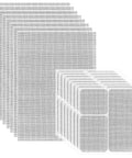 16 Pack Window Screen Patch Kit With 5x7 And 4.5x4.5 Inch Patches Fiberglass Self Adhesive Waterproof Mesh Tape For Tears And Holes Quick Fix