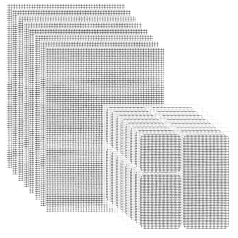 16 Pack Window Screen Patch Kit With 5x7 And 4.5x4.5 Inch Patches Fiberglass Self Adhesive Waterproof Mesh Tape For Tears And Holes Quick Fix