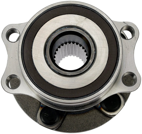 Rear Wheel Bearing And Hub Assembly For Select Subaru Models Plug-And-Play Replacement Kit With OEM-Style Bearings Precision Fit Corrosion-Resistant Design And Time-Saving Benefit Of Not Removing Individual Components, front view