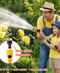 Two Pack 18.5 Inch Garden Hose Watering Wand With 180 Degree Rotating Head, 8 Adjustable Spray Patterns in use by adults