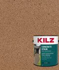 Level Up Your Patio Game With This Hassle Free Semi Transparent Decorative Stain Evening Mesa One Gallon container on textured surface.