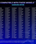 Samsung dryers compatible list for Upgraded Dual Ball Bearings Dryer Idler Pulley With Sturdy Clip; model numbers shown