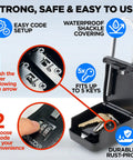 Alpha Key Lock Box 12 Pack With Code For Realtors And Property Managers And Short Term Rentals Outdoor Weatherproof Key Safe showing open box with keys