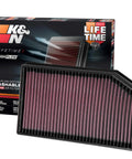 High Flow Lifetime Engine Air Filter for Jeep Gladiator and Wrangler JL 2018-2025 Boosts Power and Acceleration shown with packaging