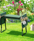Garden Kneeler And Seat Folding Heavy Duty Bench With Removable Tool Bags For Weeding Pruning Planting And Outdoor Tasks in garden.