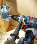 Cordless Drill Ready Step Drill Bit Set With Hex Shank And 2x Faster Cutting Through Metal Wood And Plastic Bosch IMSDC002 used on metal box