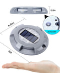 Solar Deck Lights Outdoor 4 Pack White LED Pathway Garden Step Lights No Wire Solar Powered Waterproof Driveway Marker