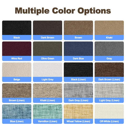 Color options for Self Adhesive Sofa Fabric Repair Patch Kit including gray, black, khaki, and more in 24 swatches.
