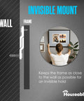 Heavy Duty Aluminum French Cleat Hanger Mirror Hanging Kit With Z Clips And Z Brackets detail of invisible wall mount