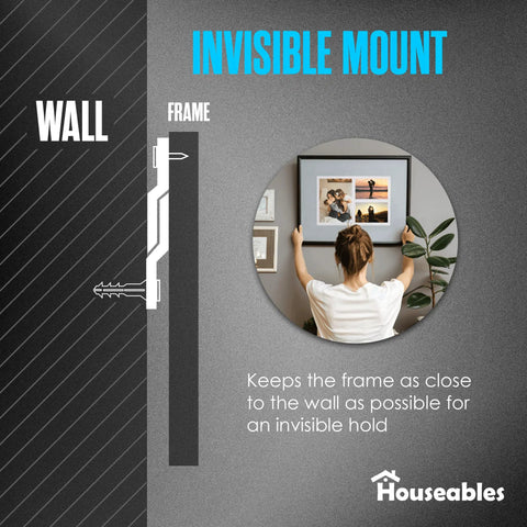 Heavy Duty Aluminum French Cleat Hanger Mirror Hanging Kit With Z Clips And Z Brackets detail of invisible wall mount