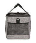Front view of Big Capacity Soft Insulated Leak Proof Cooler Bag For On The Go Picnics And Beach Trips 50 Can Chill Keeper Reusable Portable Cooler Backpack With Ventilated Back Panel And Water Resistant Exterior Gray.