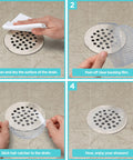 Disposable Shower Drain Hair Catcher Mesh Stickers Peel And Stick Drain Strainer To Prevent Clogs With Waterproof Adhesive Mess Free