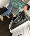 Heavy Duty Appliance Slider Mat For Effortless Moves For Refrigerators, Ovens, Washers, Dryers And More in use moving washer