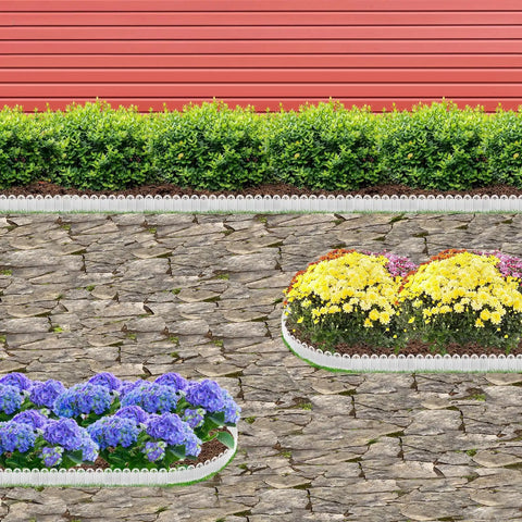 Easy Install Garden Landscape Edging Kit Sets Up In Minutes 6.5 Ft Total Length No Digging Required Lawn Border For Dividing Yard