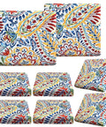 8 Pcs Paisley Patio Sofa Cushion Covers Set Stretchy Replacement Slipcovers For Outdoor And Indoor Cushions Fits 20 To 27 Inch Cushions