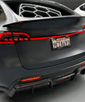 Mean Looking Sequential Led Tail Lights And Trunk Light Bar For Tesla Model 3 and Y Gen, sleek design showcasing red illumination.
