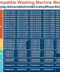Image listing compatible washing machine models for Maytag, Amana, Admiral, Crosley, Roper, Inglis