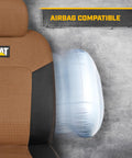 MeshFlex Automotive Seat Covers For Cars Trucks And SUVs Beige Front Seat Covers With Durable Mesh Back and airbag deployment