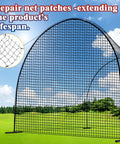 2025 Upgraded Backyard Baseball Batting Cage With Frame And Net 20 Ft By 12 Ft By 8 Ft Easy Setup showing repair net patches