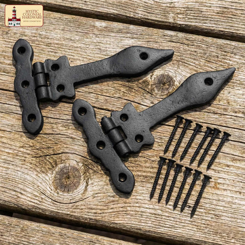 Heavy Duty Screen Door Hinges With Oil Blackened Finish Solid Pair 6 Inch Long By 4 Inch Wide Victorian Colonial Style