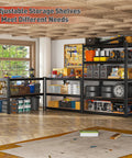 Garage with Must-Have Heavy Duty Garage Shelving Unit With Five Adjustable Tiers 2400 Pounds Capacity Metal Storage Racks