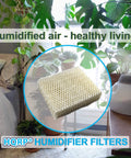 2 Pack Humidifier Wick Filter Replacement For Duracraft And Kenmore Humidifiers showcased in a cozy indoor plant setting.