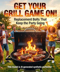 Six Pack Heavy Duty Short M6 Step Bolts Tightest Grip Replacement Shoulder Screws For Outdoor Gas Grill Side Shelves Cold Forged Hardware Making A Super Simple Swap A Cinch, grill with steaks and friends.