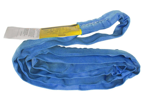 Blue Six Foot Polyester Endless Round Sling For Lifting Towing And Recovery ENR Sling Heavy Duty Beefy Rigging Gear