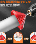 2 In 1 Inner Outer PVC Deburring Tool Chamfer Reamer For PVC CPVC ABS PP PE Pipe, Quick Bevels On OD 0.75 To 4.6 Inches