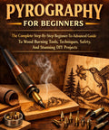 Book cover: From Zero To Pro Wood Burning Masterclass A Complete Step By Step Guide With Tools Techniques Safety Tips And Dope DIY Projects For Beginner To Advanced Pyrography Enthusiasts by Santos D. Cline, showing wood burning tools on a table with a pyrography design of a bird on wood.