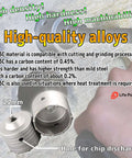 Close-up view of Life Palette hole saw kit for SDS Plus; metal alloy hole saws, 5 sizes (30–70mm) for concrete.
