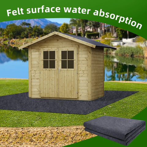 8.2x6 Ft Outdoor Storage Shed Floor Mat Waterproof Dustproof Anti Slip Carport Mat And Patio Furniture Floor Protector.