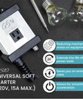 GS10 Soft Starter For Power Tools Universal Inrush Guard with four user presets, plug and play, heavy duty for 120V 15A max