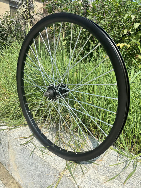 26 Inch Double Wall Aluminum Front Rim Beefy Wheel With 10G 36 Spokes For MTB Road Cruiser Bicycles in grass setting