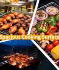 Square BBQ Fish Basket For Grilling Great For Camping Stainless Steel Rust Resistant Easy To Clean Stable Design Keeps Fish In Place