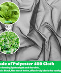 60 By 10 Feet Mosquito Netting For Garden And Outdoor Living Kickin Insect Barrier Mesh Screen in Black with fine holes