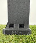 Beefy ABS Protective Case for Square Golf Launch Monitor on grass with polycarbonate shield and button access.