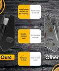"Comparison of 2 Pack V Cutter Cable Stripper Knife Attachment for NM and NMSC wires, stainless steel vs inferior rusted blade"
