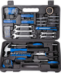Open view of Must Have 148 Piece Automotive And Household Tool Set In Blue Case For Home And Auto Repairs, Corrosion Resistant And Heat Treated Tools