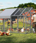 Sturdy Wooden Chicken Coop With Large Run And Covered Outdoor Space For Backyard Flock in a lush green farm setting