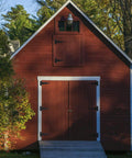 Red barn with wooden doors using Heavy Duty 12 Inch T Strap Hinges Black For Wooden Fences Yard Doors Barn Doors And Gates Rustproof Two Pack Thick One Eighth Inch Steel Powder Coated Finish For Longevity And Strength Load Capacity Up To 110 Lbs Per Hinge.