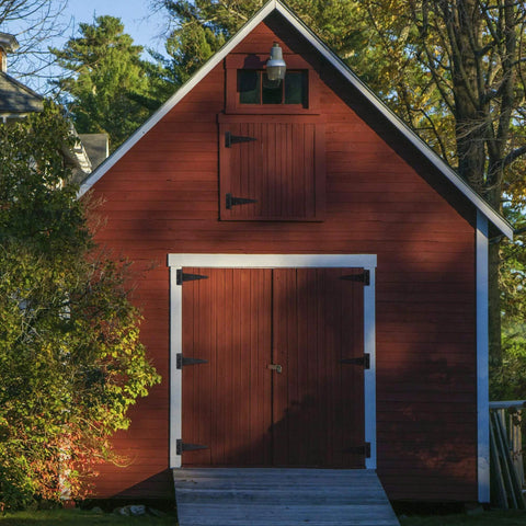 Red barn with wooden doors using Heavy Duty 12 Inch T Strap Hinges Black For Wooden Fences Yard Doors Barn Doors And Gates Rustproof Two Pack Thick One Eighth Inch Steel Powder Coated Finish For Longevity And Strength Load Capacity Up To 110 Lbs Per Hinge.