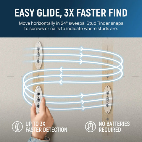 Solid Magnetic Stud Finder With Three Neodymium Magnets Bullseye Accuracy Wall Scanner Detecting Wood And Metal Fasteners No Batteries Needed Drywall Locator Tool For Busy Handymen And Weekend Warriors