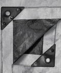 Corner detail of Beefy Heavy Duty Poly Tarp Cover 16 Mil And 10 Mil With Grommets And Reinforced Edges 16x20 Ft