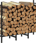 Heavy Duty Firewood Rack For Indoor And Outdoor Use Built Tough Log Holder Stand With Weather Resistant Tubular Steel Cradle