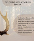 Rustic Faux Antler Cabinet Drawer Pulls Set Of 2 6 Inch Long With Screws Included Natural Finish Polyresin Handles