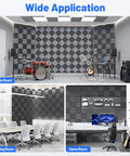 Badass Sound Proof Foam Panels Self Adhesive Acoustic Wall Tiles With High Density Build for studio, meeting room, and game room.