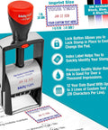 Heavy Duty Self Inking Date Stamp With Approved Phrase And Hella Tough Red Refillable Pads Built To Run Like A Champ On Busy Desks While Keeping Your Fingers Completely Dry During Heavy Use on paperwork
